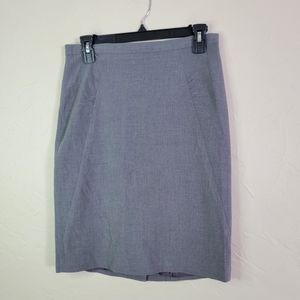 BCBG Maxazria Grey Zip Up Fully Lined Pencil Skirt, Sz 2